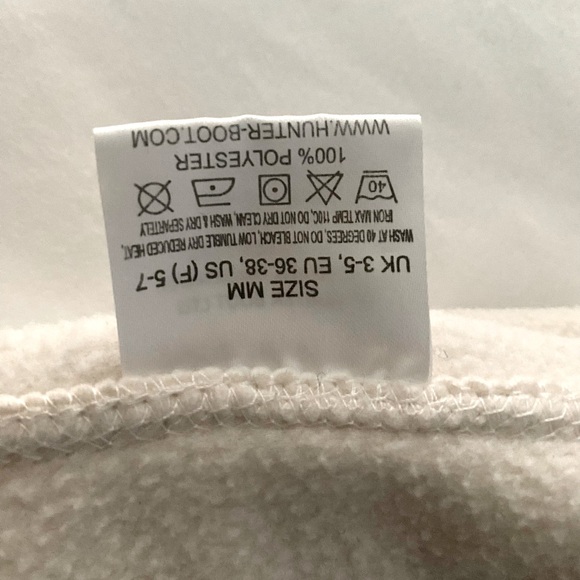 Hunter Cream Tall Rain Boot Fleece Sock - Picture 5 of 5